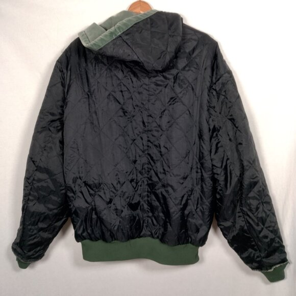 Vintage 1990s Carhartt Jacket 2XL Green Canvas Workwear USA Union Made JQ294 - Picture 4 of 16